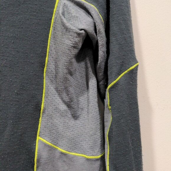 Smartwool Mens PhD Wind Merino Poly Blend Half Zip LS Top Size S Gray Hiking - Picture 6 of 14